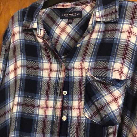 Aeropostale plaid button down shirt - Picture 3 of 8